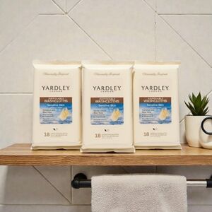 New sealed lot of 3 Yardley London Disposable Washcloth packs for sensitive skin
